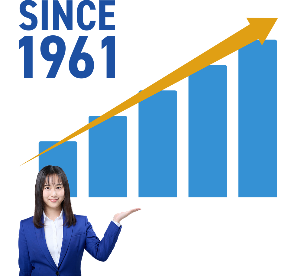 1961年の設立から64年連続で黒字経営